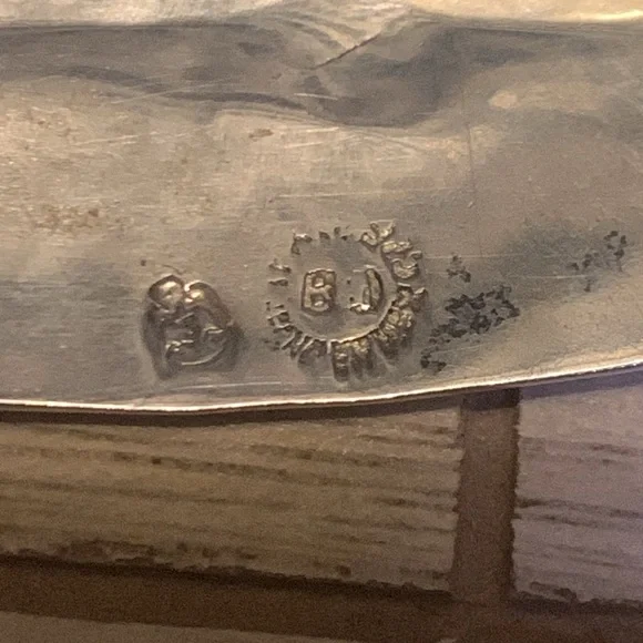 Vintage Sterling Silver Inlaid Pendant / Brooch - Picture 3 of 4